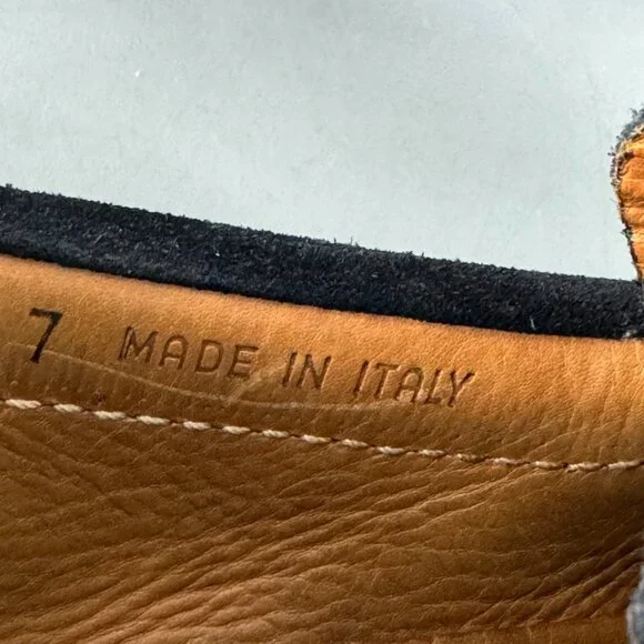 Prada Navy blue Suede Leather Driving Loafers, Size 7 (US8)